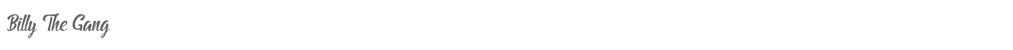 Billy The Gang Billy The Gang-Italic.otf font preview